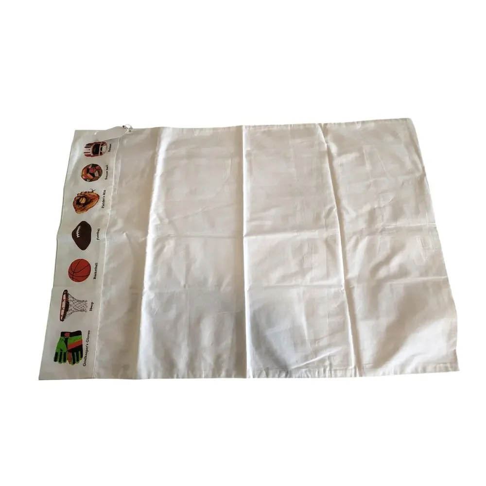 NEW Twin/Single Flat sheet and pillowcase set ALL SPORTS/100% Cotton/super soft!